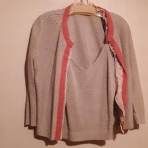 Tank sweater with cardigan
